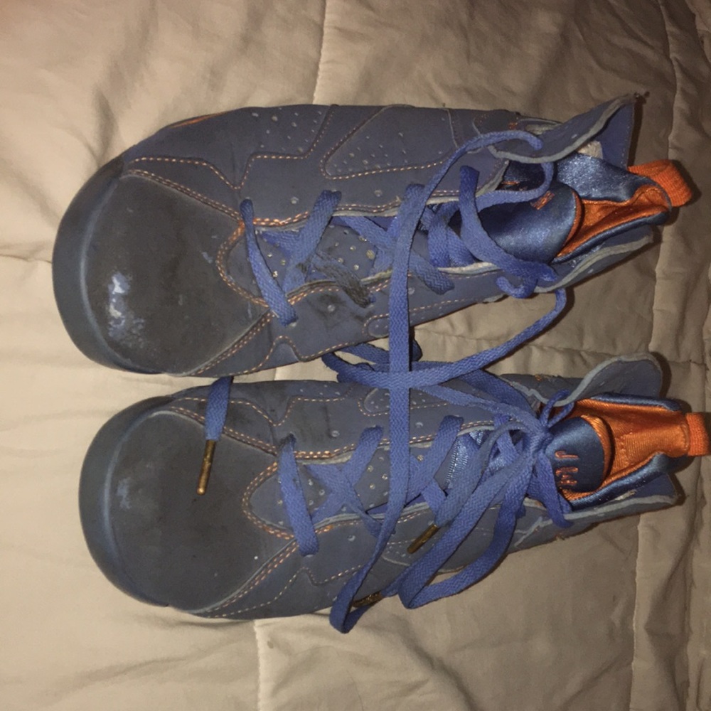 Blue and orange Jordan’s